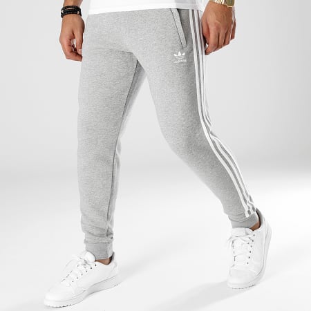 Adidas Originals - Pantalon Jogging A Bandes GN3530 Gris Chiné