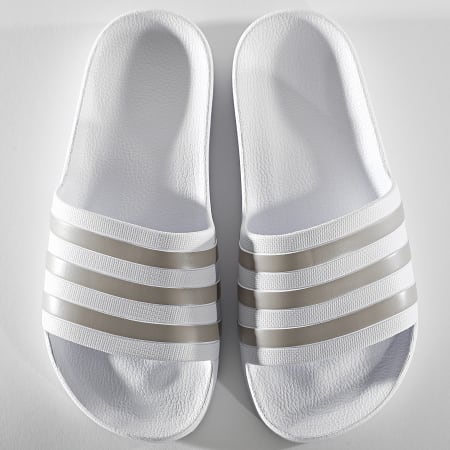 Adidas Sportswear - Infradito donna Adilette Aqua EF1730 Cloud White Platinum Metallic