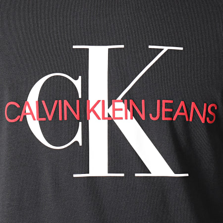 Calvin Klein - Tee Shirt Manches Longues Monogram 9224 Noir
