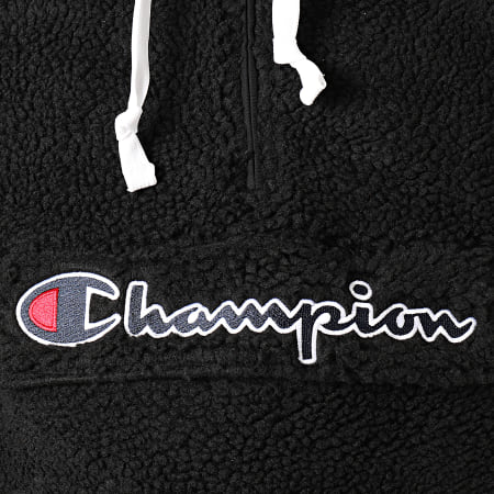 Champion - Sweat Capuche polaire Fourrure Col Zippé 214978 Noir
