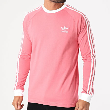 Adidas Originals - Tee Shirt Manches Longues A Bandes GP1028 Rose