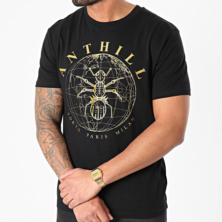 Anthill - Tee Shirt Logo Noir Doré