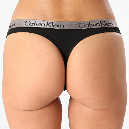 Calvin Klein - String Femme Thong 3539E Noir