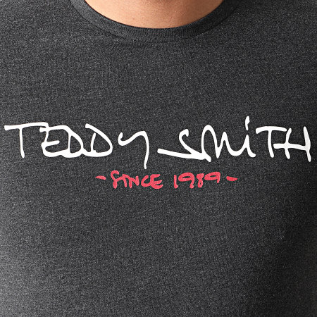 Teddy Smith - Tee Shirt Ticlass MC Gris Anthracite Chiné