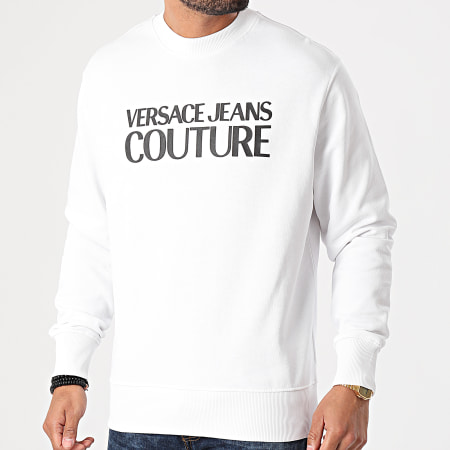 Versace Jeans Couture - Sweat Crewneck Logo Plast Blanc