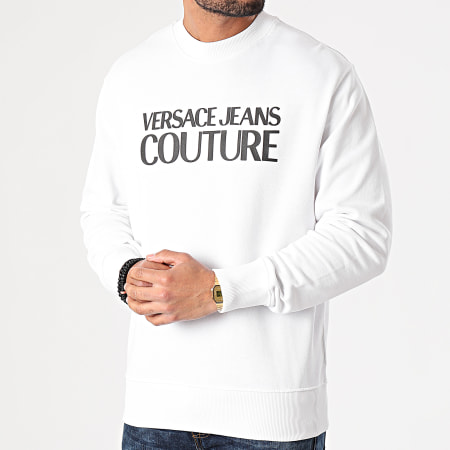 Versace Jeans Couture - Sweat Crewneck Logo Plast Blanc