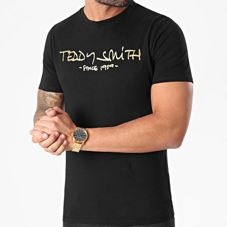 Teddy Smith - Camiseta básica Ticlass negro dorado