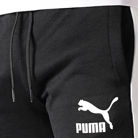 Puma - Pantalones Jogging Iconic T7 Rayas 530098 Negro Blanco