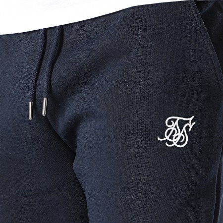 SikSilk - Pantalon Jogging Muscle Fit SS-18900 Bleu Marine