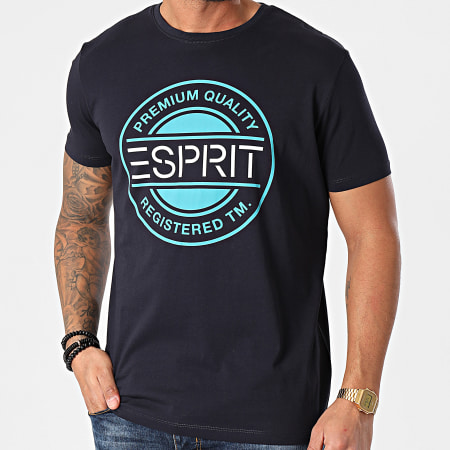 Esprit - Tee Shirt 990EE2K305 Bleu Marine