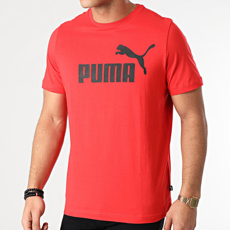 Puma - Camiseta Essential Logo Rojo