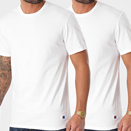 Champion - Lot De 2 Tee Shirts Y09G5 Blanc