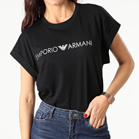 Emporio Armani - Maglietta da donna 262633-1P340 Nero Argento
