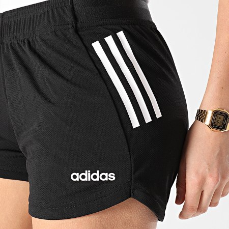 adidas - Short Jogging Femme A Bandes DS8725 Noir