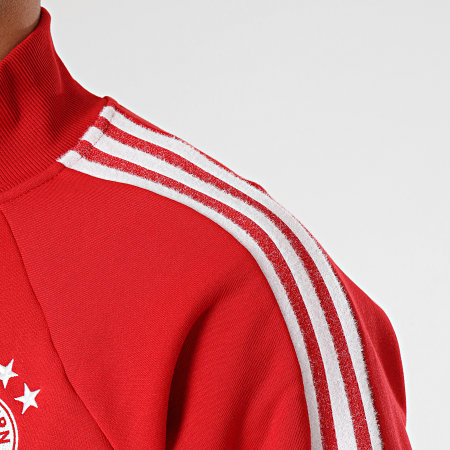 Adidas Performance - Veste Zippée A Bandes FC Bayern Icons FR3979 Rouge