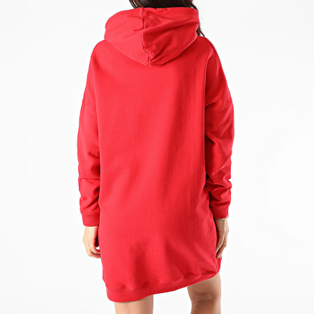 Calvin Klein - Robe Sweat Capuche Femme Monogram 7232 Rouge
