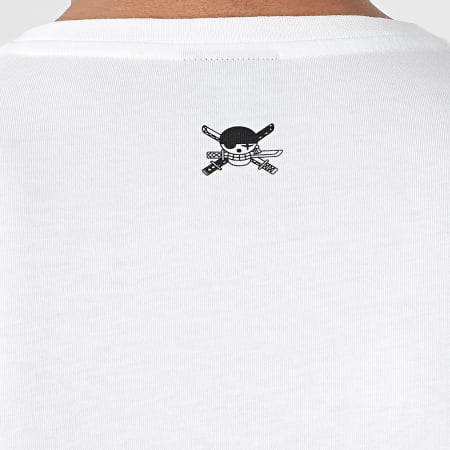 One Piece - Tee Shirt Manches Longues Selfie Zoro Front Blanc