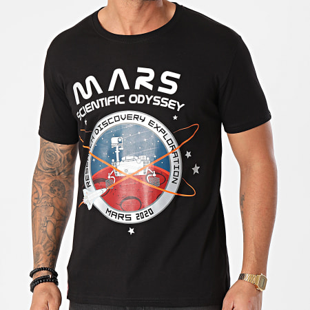 Alpha Industries - Tee Shirt Mission To Mars 126531 Noir Argenté