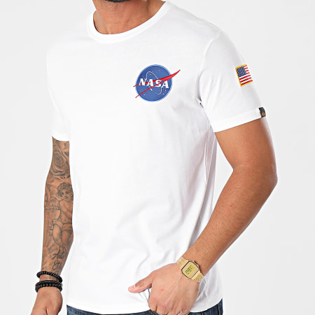 Alpha Industries - Transbordador espacial Camiseta 176507 Blanco
