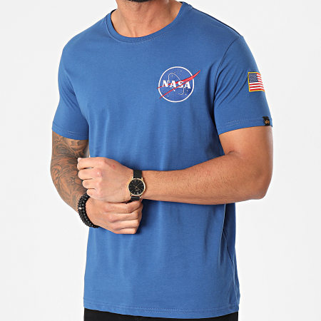 Alpha Industries - Tee Shirt Space Shuttle 176507 Bleu