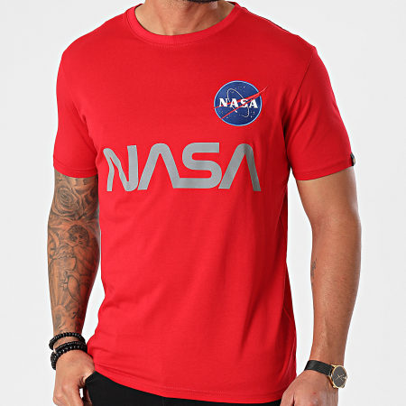 Alpha Industries - Maglietta NASA riflettente 178501 Rosso riflettente