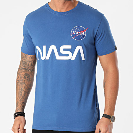 Alpha Industries - Tee Shirt NASA Reflective 178501 Bleu