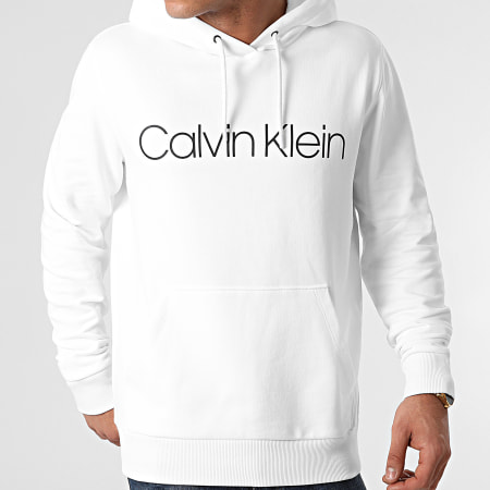 Calvin Klein - Sweat Capuche Cotton Logo 3664 Blanc