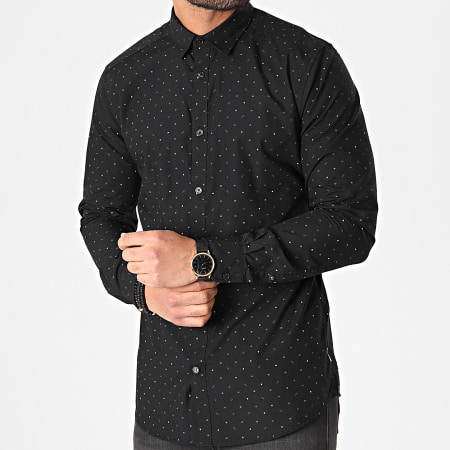 Only And Sons - Chemise Manches Longues Taylon Noir
