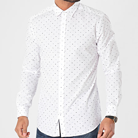 Only And Sons - Chemise Manches Longues Taylon Blanc