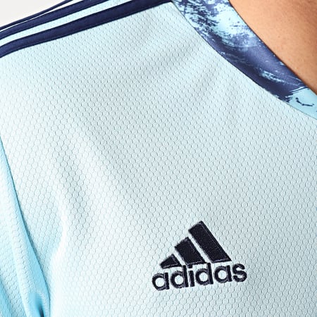 Adidas Performance - Tee Shirt De Sport A Bandes Real Madrid FM4738 Bleu Clair