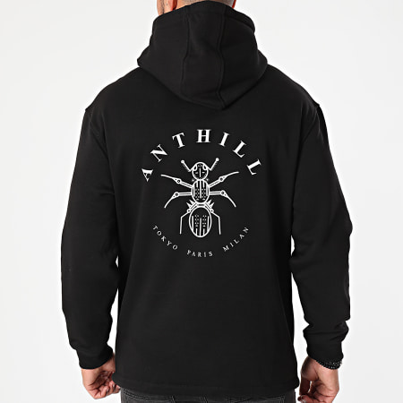 Anthill - Felpa con collo a zip Outdoor Back Logo Nero