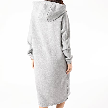 Noisy May - Robe Sweat Capuche Femme Helene Gris Chiné