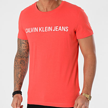 Calvin Klein - Tee Shirt Institutional Logo 7856 Saumon