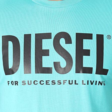 Diesel - Tee Shirt Diego 0AAXJ Bleu Turquoise