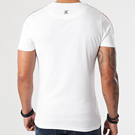 Final Club - Tee Shirt NASA USA Edition Avec Bandes Et Broderie 505 Blanc