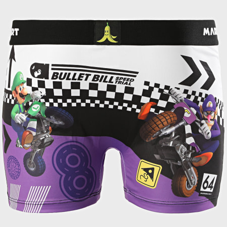 Boxer Garçon FREEGUN Mario Kart - Licence Officielle, Tissu Extensible 92% Polyester 8% Élasthanne