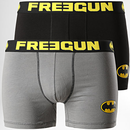 Freegun - Lot De 2 Boxers Batman Noir Gris