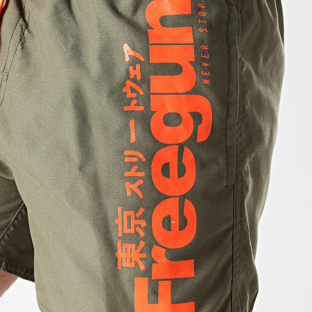 Freegun - Short De Bain SW-FG-G-1-FCE Vert Kaki Orange
