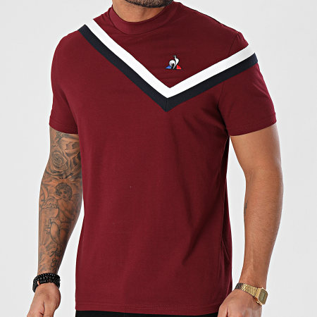 Le Coq Sportif - Tee Shirt Tricolore N3 2110569 Bordeaux
