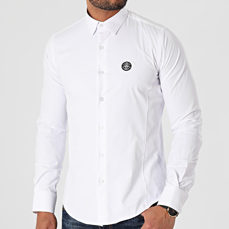 Zelys Paris - Camicia da golf a maniche lunghe bianca
