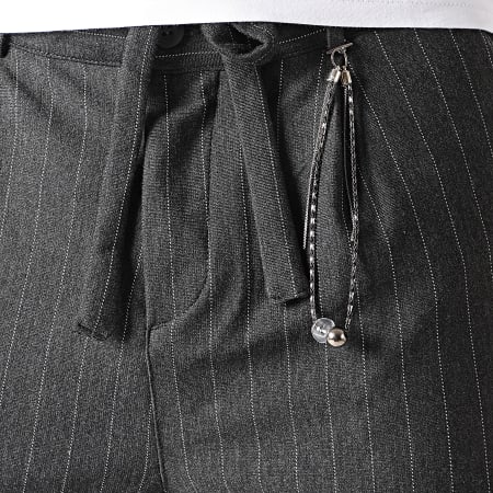 2Y Premium - Pantalon A Rayures 1048 Noir Chiné