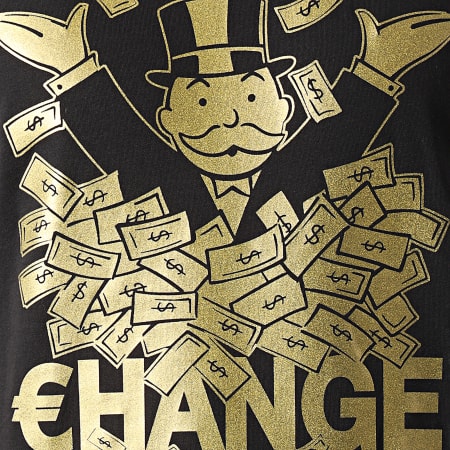 Monopoly - Tee Shirt Change The Game Noir Doré