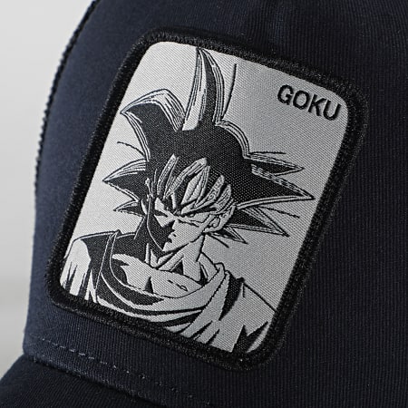Capslab - Gorra Trucker Goku Azul Marino Negro