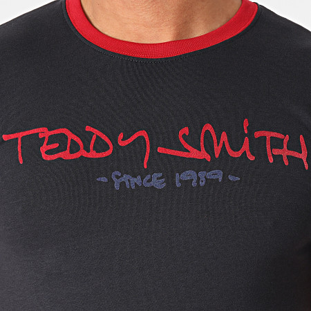 Teddy Smith - Tee Shirt Ringer Bleu Marine