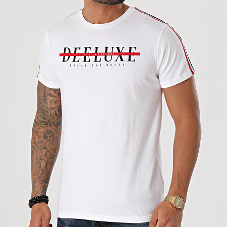 Deeluxe - Tee Shirt A Bandes Ralf Blanc