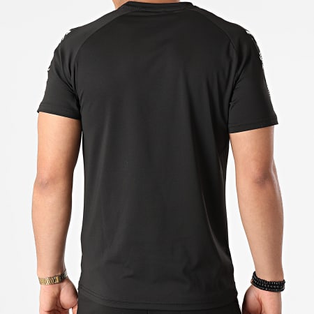 Zayne Paris  - Conjunto Camiseta Rayas Shorts E193 Negro Blanco