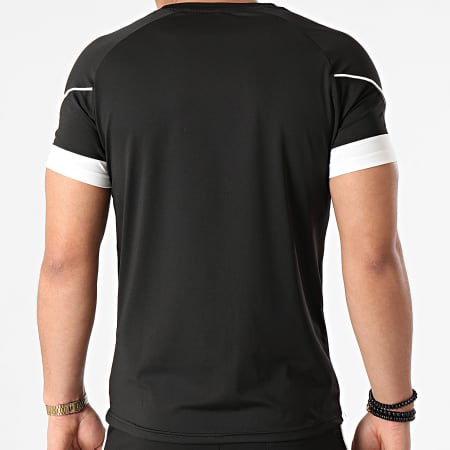 Zayne Paris  - Camiseta Rayas Conjunto Corto E194 Negro
