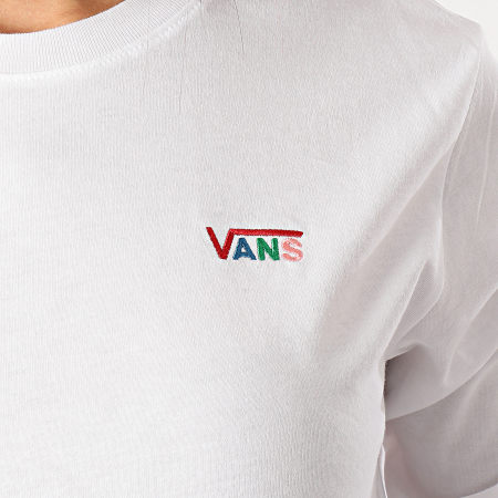 Vans - Tee Shirt Crop Femme Manches Longues Junior V A4OUQ Blanc