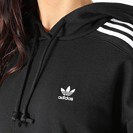 Adidas Originals - Sweat Capuche Femme A Bandes Short GN2890 Noir