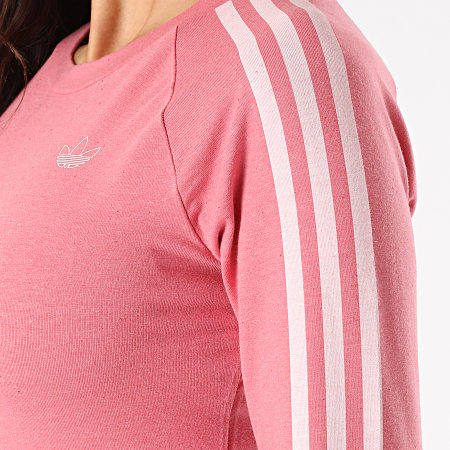 Adidas Originals - Tee Shirt Femme Manches Longues A Bandes GN4380 Rose